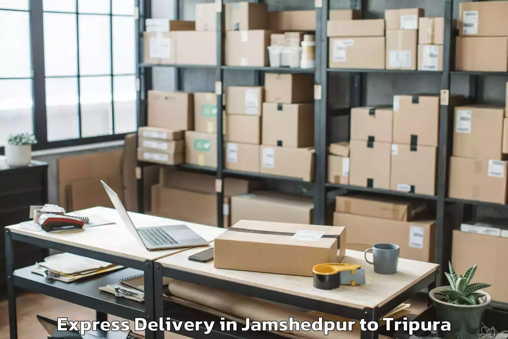 Reliable Jamshedpur to Khowai Airport Ixn Express Delivery